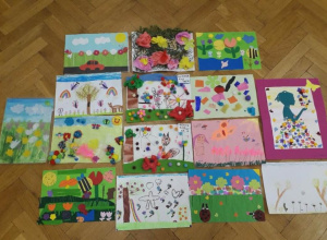 Konkurs plastyczny pt. "Wiosenna łąka"